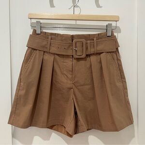 Express Super High Waisted Belted Paperbag Shorts